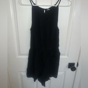 Black Sleeveless Romper